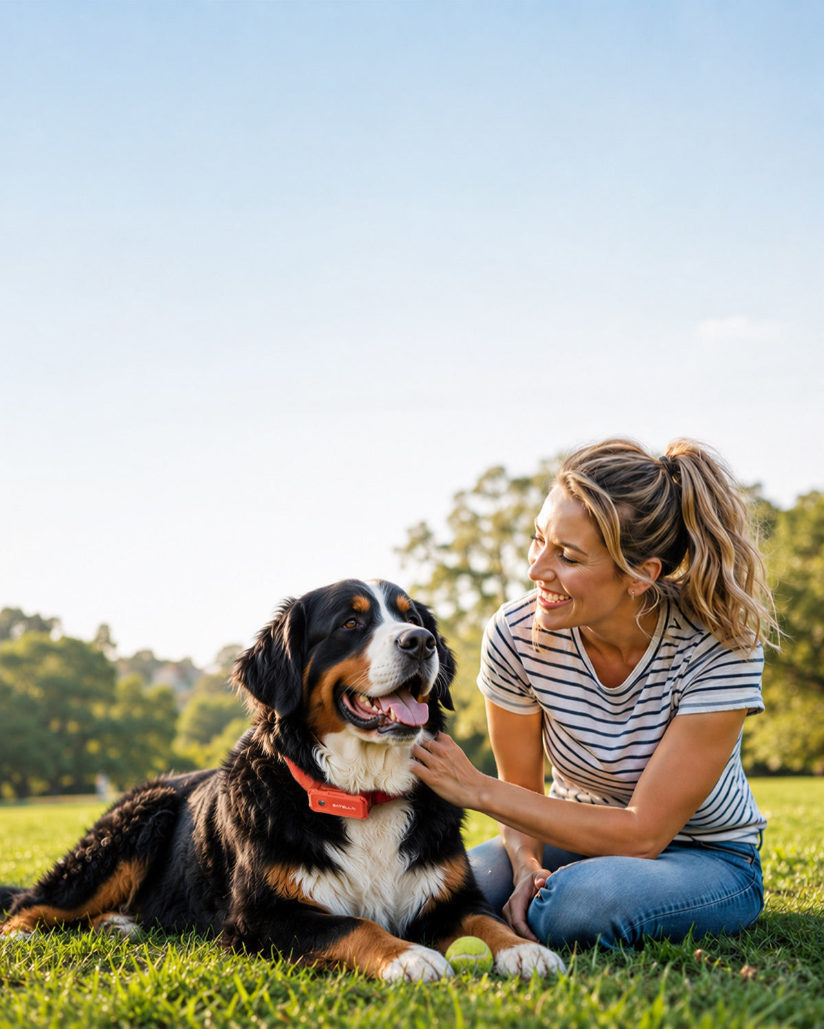 A dog and pet parent enjoying time outdoors