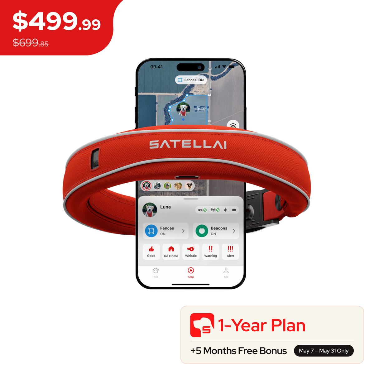 SATELLAI Collar — Smart Collar and GPS Dog Fence