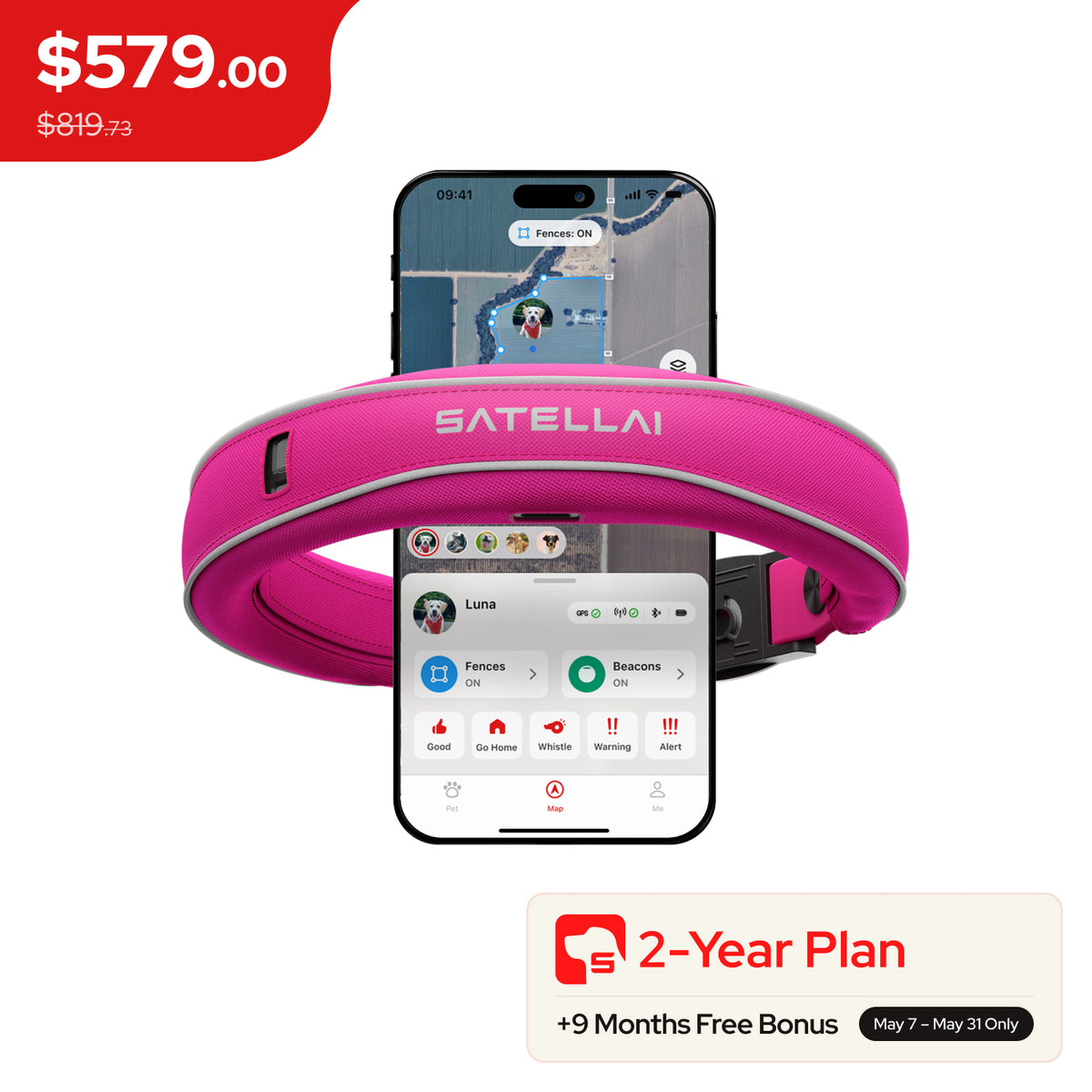 SATELLAI Collar — Smart Collar and GPS Dog Fence