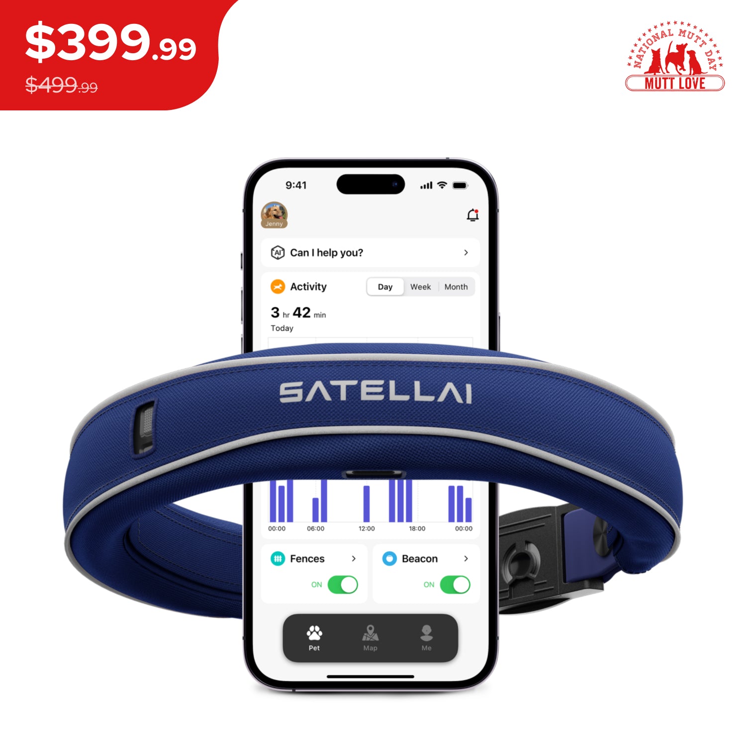 SATELLAI Collar — Smart Collar and GPS Dog Fence