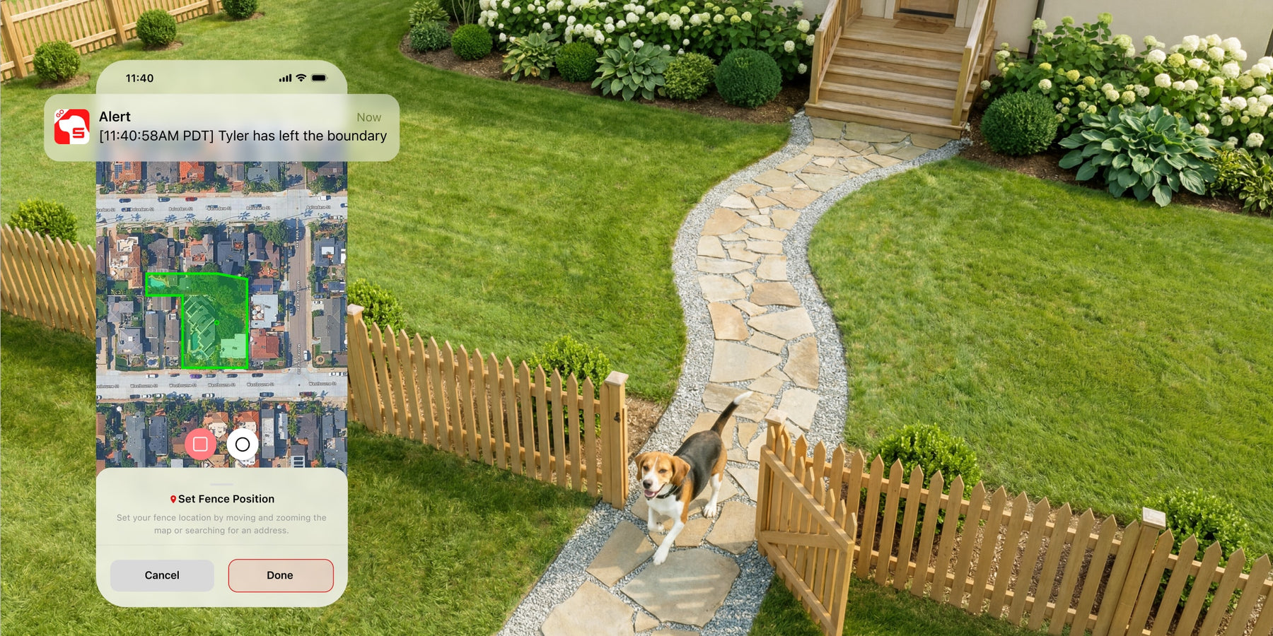 SATELLAI Collar Go escape alert and virtual fence