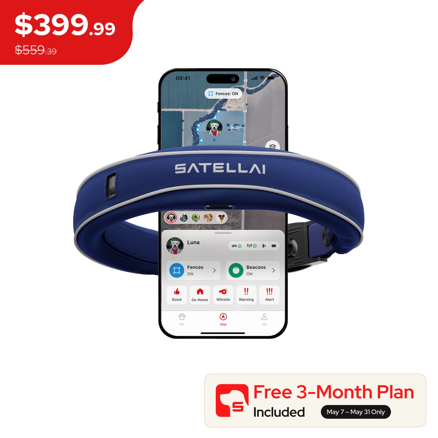 SATELLAI Collar — Smart Collar and GPS Dog Fence