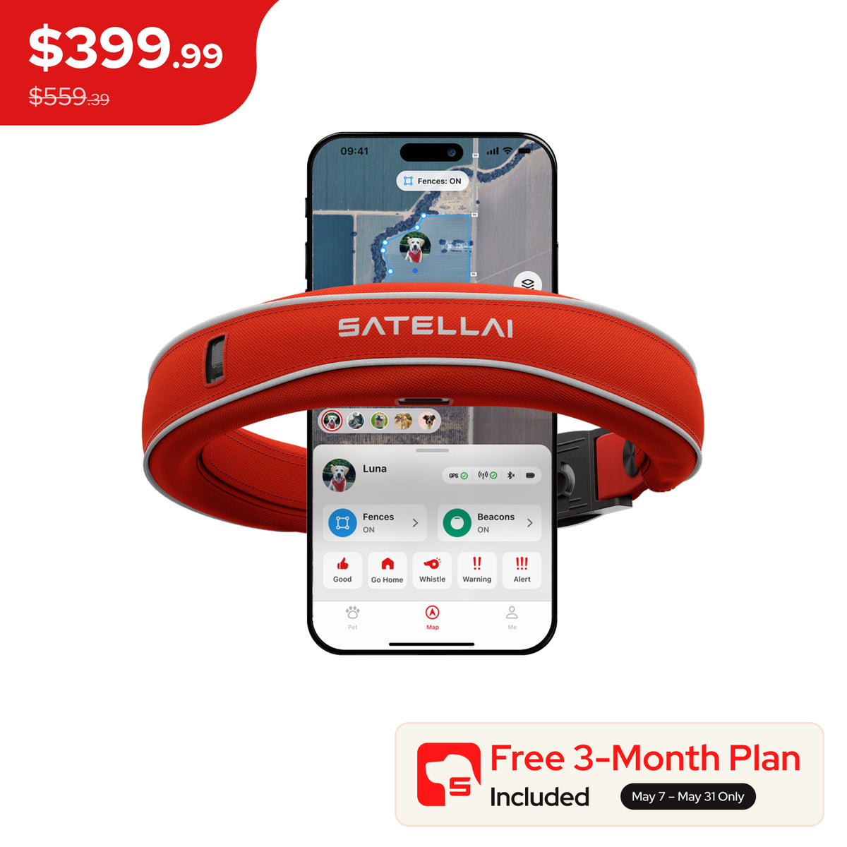 SATELLAI Collar — Smart Collar and GPS Dog Fence