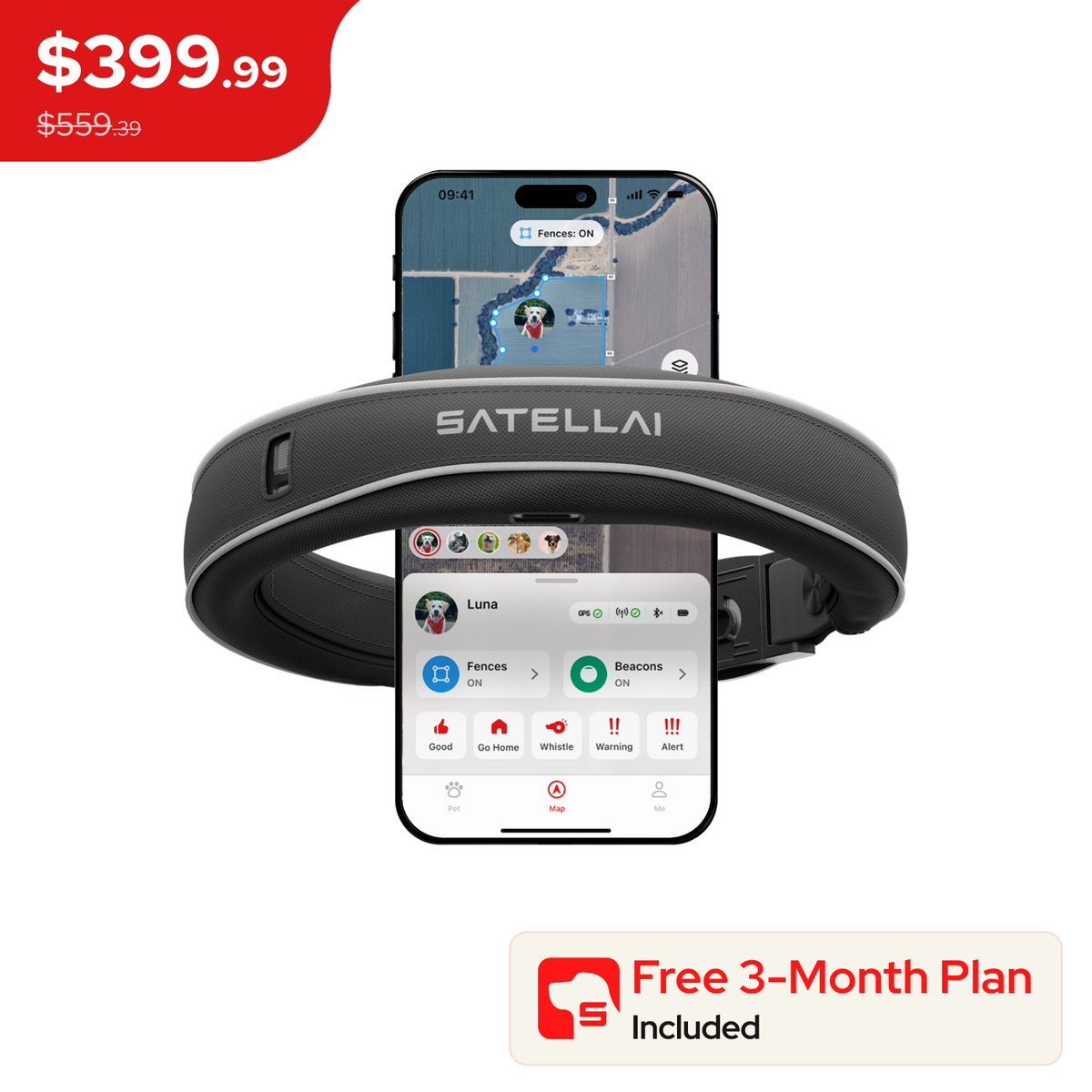 SATELLAI Collar — Smart Collar and GPS Dog Fence