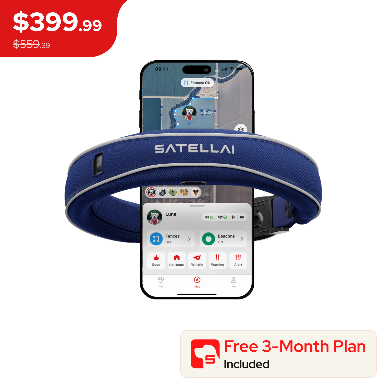 SATELLAI Collar — Smart Collar and GPS Dog Fence
