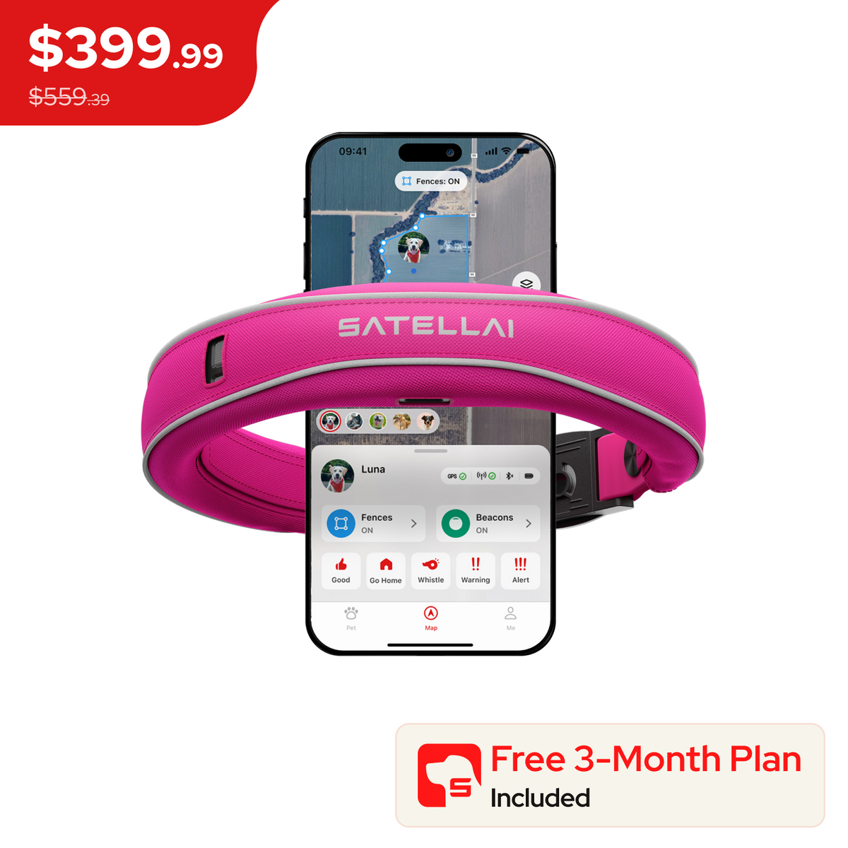 SATELLAI Collar — Smart Collar and GPS Dog Fence