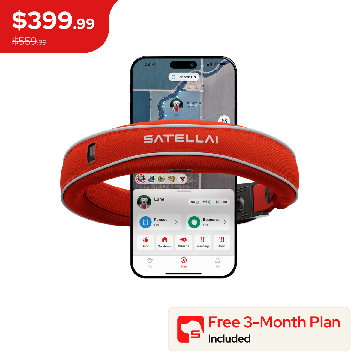 SATELLAI Collar — Smart Collar and GPS Dog Fence