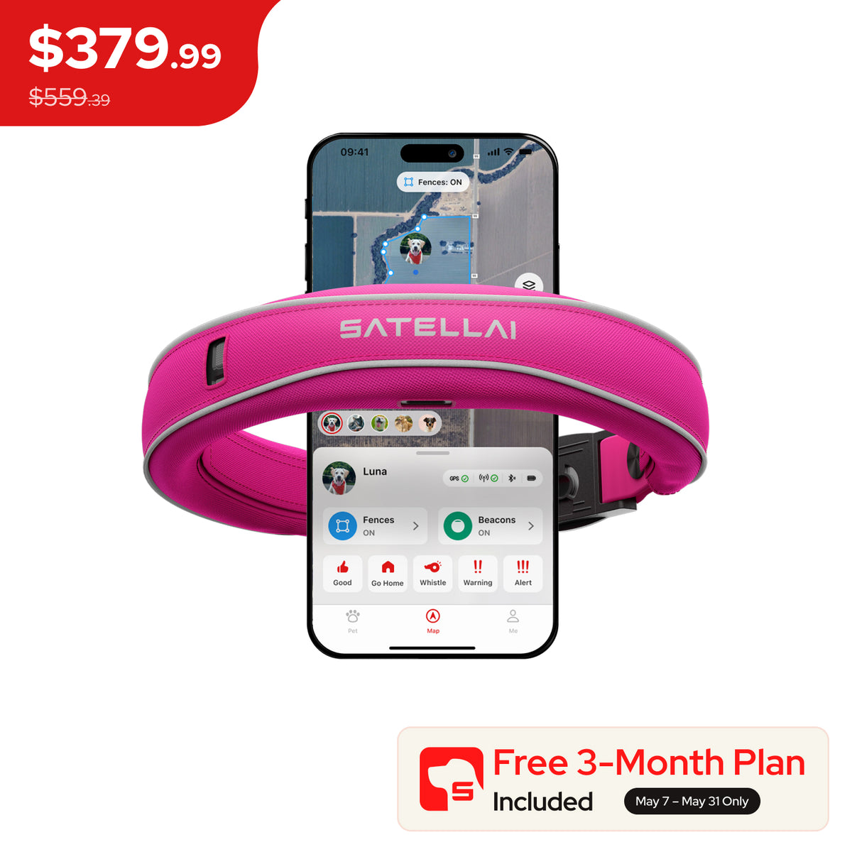 SATELLAI Collar — Smart Collar and GPS Dog Fence