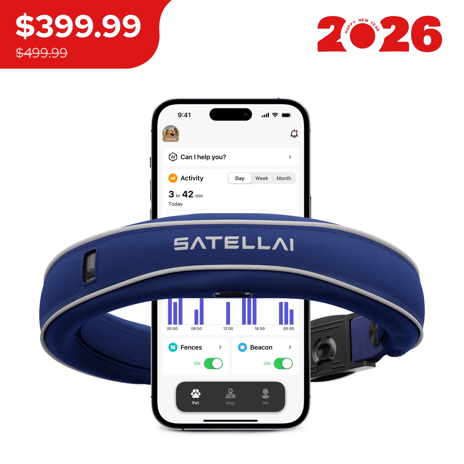 SATELLAI Collar — Smart Collar and GPS Dog Fence